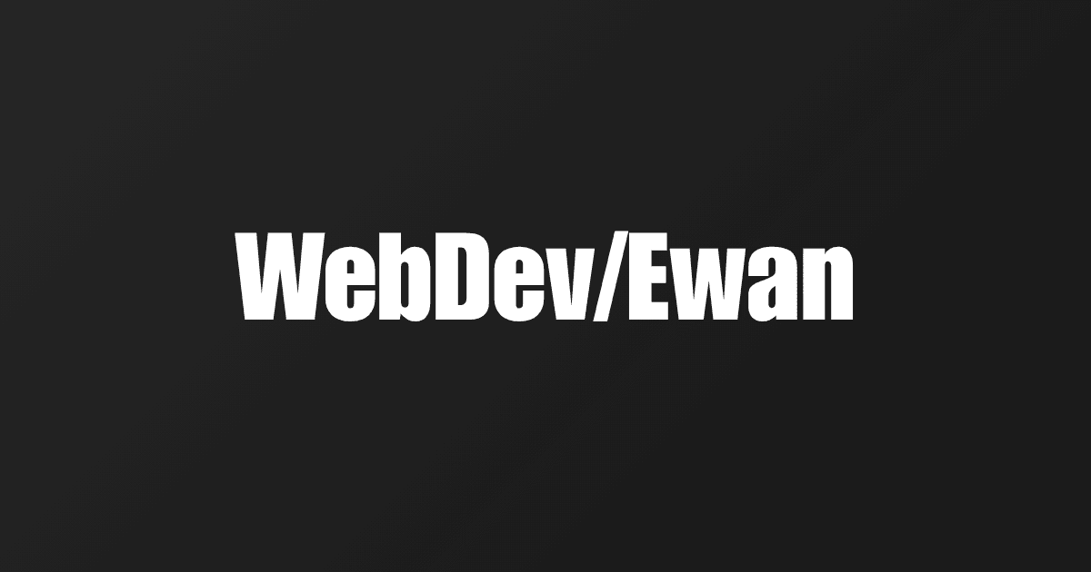 WebDevEwan